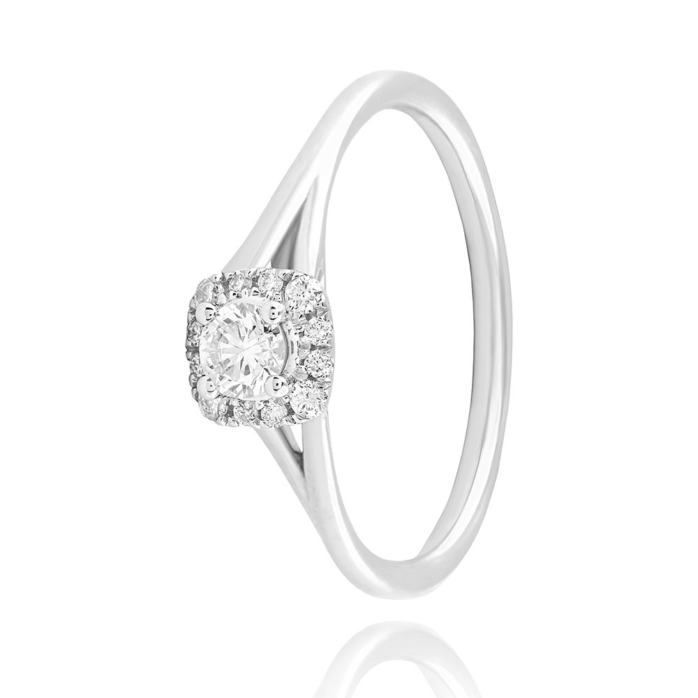 Radiant Halo Diamond Ring - 950Pt Platinum - GEMHUB