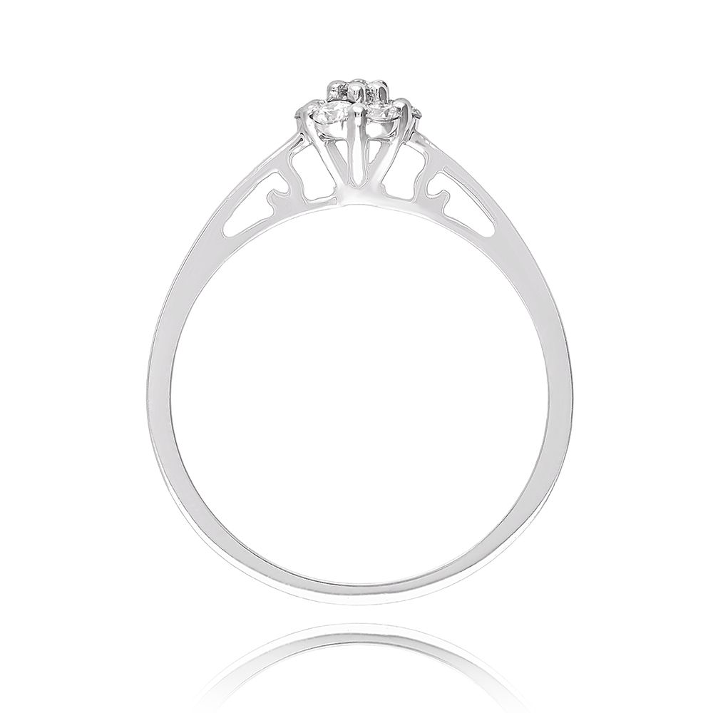 Diamond Floral Cluster Ring - Image 2 - GEMHUB