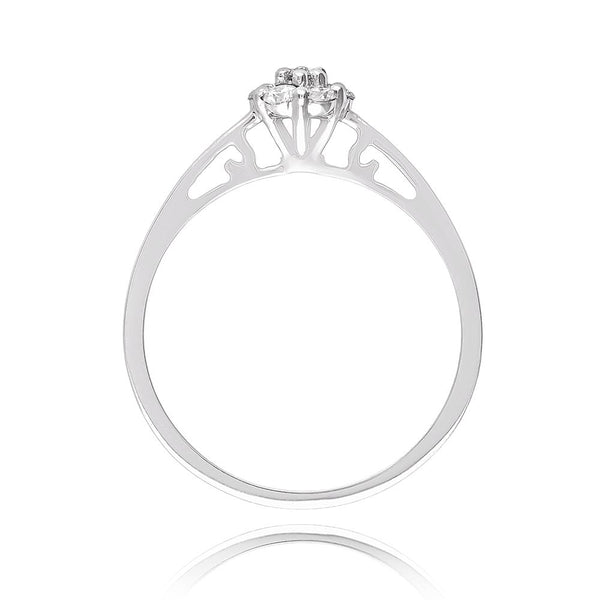Diamond Floral Cluster Ring - Image 2 - GEMHUB
