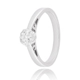 Diamond Floral Cluster Ring - 950Pt Platinum - GEMHUB