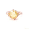 RARE 11 ct DEW Champagne Treated Moissanite Ring in Certified 18K Gold Plated – white background main image