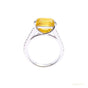 RARE 13.80 ct DEW Champagne Treated Moissanite Solitaire Ring in Gift 18K Gold Plated V 18K Gold Plated