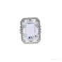 RARE 22.60 ct DEW Emerald Cut Off White Treated Moissanite Ring in WOW 18K Gold Plated 18K Gold Plated