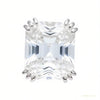 RARE 22.70 ct DEW Radiant Cut Off White Treated Moissanite Ring in 18K Gold Plated Verm 18K Gold Plated – white background main image