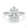 3.45ct VS1 Pear Moissanite Ring For Women Certified 18K Gold Plated – white background main image