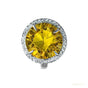 RARE 35.20 ct DEW Round Cut Champagne Treated Moissanite Ring in Gift 18K Gold Plated V 18K Gold Plated