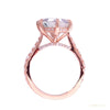 RARE 5.80 ct DEW Off White Treated Round Cut Moissanite Ring in Cert 18K Gold Plated Ve 18K Gold Plated – white background main image