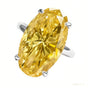 RARE 9.25 ct DEW Champagne Treated Moissanite Solitaire Ring in Cert 18K Gold Plated Ve 18K Gold Plated