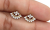 Fancy Women's proposal Gift Stud Natural Diamond Earrings 14k Gold GH SI Round - Image 4 - GEMHUB