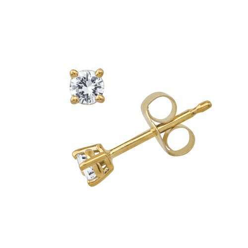 14k Real Gold Round Cut Natural Diamond Daily Wear Studs Women's Earrings - Image 5 - GEMHUB