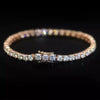 Genuine Lab-Grown/CVD Diamond Tennis Wedding Bracelet 18k Rose Gold 3.25 mm - GEMHUB