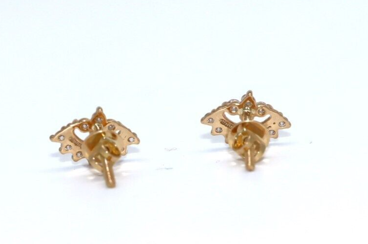 Fancy Women's proposal Gift Stud Natural Diamond Earrings 14k Gold GH SI Round - Image 3 - GEMHUB