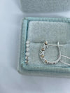 1.00Ct Round Natural GH/SI Diamond Huggie Hoop Women's Earrings 14k White Gold - Image 4 - GEMHUB