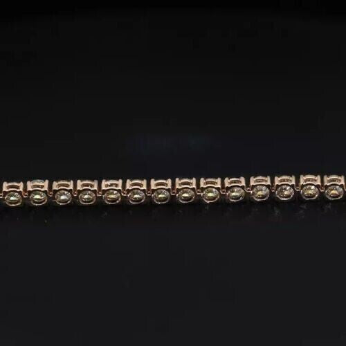 Genuine Lab-Grown/CVD Diamond Tennis Wedding Bracelet 18k Rose Gold 3.25 mm - Image 4 - GEMHUB
