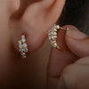 0.50Ct Round Natural GH/SI Diamond Hoop Women's Earrings Solid 14k Yellow Gold - Image 5 - GEMHUB
