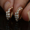 0.50Ct Round Natural GH/SI Diamond Hoop Women's Earrings Solid 14k Yellow Gold - Image 3 - GEMHUB