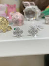 Round Natural GH/SI Diamond 0.40Ct Clover Stud Daily Wear Earring 14k White Gold - Image 3 - GEMHUB
