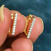 0.18Ct Round GH/SI Natural Diamond Square Hoop Earrings For Her 14k Yellow Gold - Image 6 - GEMHUB