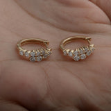 0.50Ct Round Natural GH/SI Diamond Hoop Women's Earrings Solid 14k Yellow Gold - Image 6 - GEMHUB