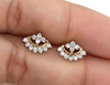 Fancy Women's proposal Gift Stud Natural Diamond Earrings 14k Gold GH SI Round - GEMHUB