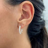 Certified Natural Diamond Hoop Women's Earrings For Engagement 14K Rose Gold - Image 2 - GEMHUB
