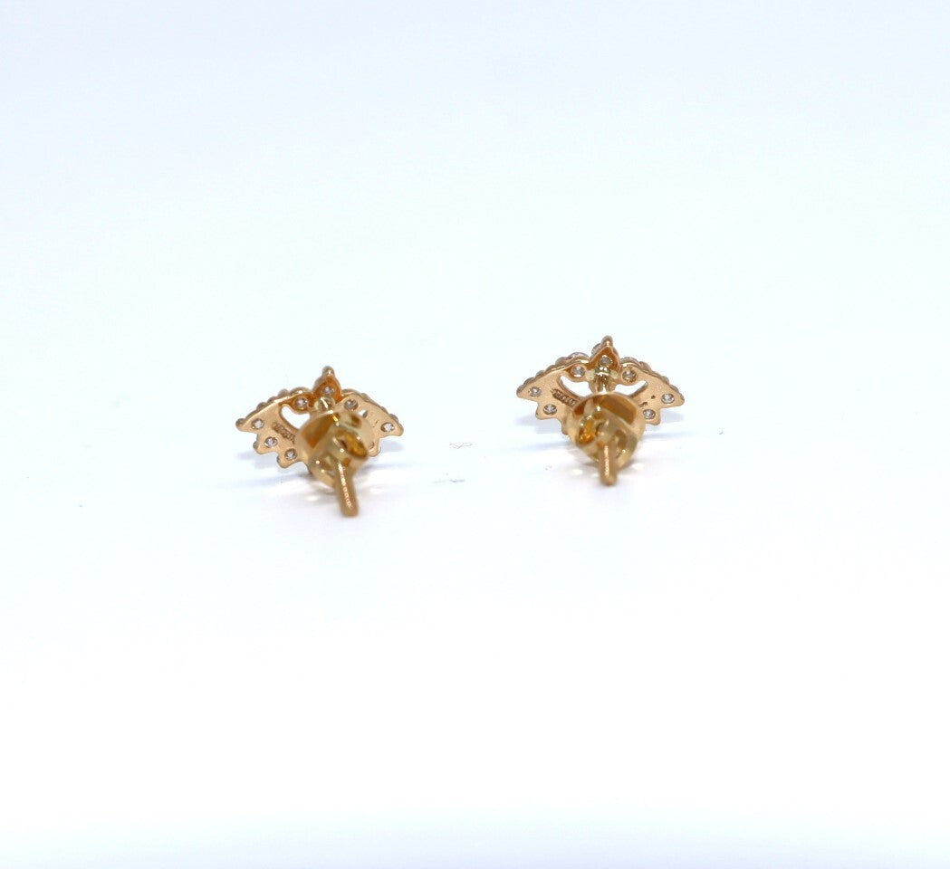 Fancy Women's proposal Gift Stud Natural Diamond Earrings 14k Gold GH SI Round - Image 7 - GEMHUB