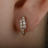 0.50Ct Round Natural GH/SI Diamond Hoop Women's Earrings Solid 14k Yellow Gold - Image 4 - GEMHUB