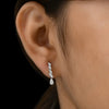 Certified Natural Diamond Tiny Drop Dangle Earrings For Women 14k Gold Pear Cut - Image 8 - GEMHUB