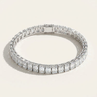 Natural Certified Round Cut Diamond Tennis Bracelet 14k White Gold 6.20Ct GH/SI