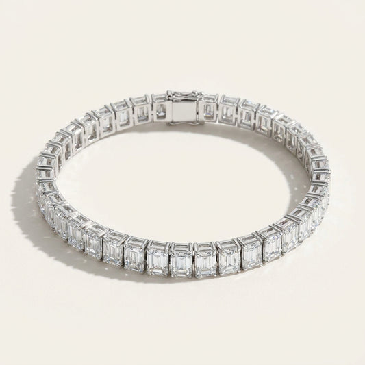 Natural Certified Diamond Tennis Bracelet 14k White Gold 6.20Ct GH/SI