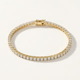 GDGL Certified 14k Yellow Gold 2.00CT Round Cut Natural Diamond Tennis Bracelet - GEMHUB