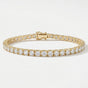 Dazzling Certified Natural Round Diamond Tennis Bracelet 14k Solid Gold Charm