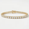 Dazzling Certified Natural Round Diamond Tennis Bracelet 14k Solid Gold Charm in 14kt Yellow Gold