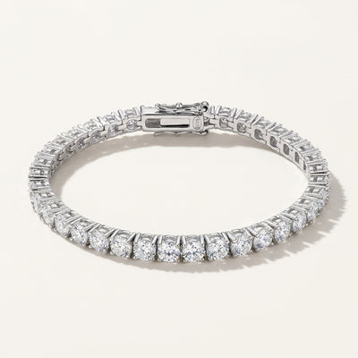 9.30Ct Round Cut Sparkling Natural Diamond Tennis Bracelet 14k Yellow Gold