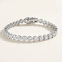 Certified Natural Heart Cut Diamond Tennis Bracelet Daily Wear 14k White Gold