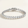 Certified Natural Heart Cut Diamond Tennis Bracelet Daily Wear 14k White Gold in 14kt White Gold
