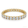 Certify Round Cut Natural Emerald & Diamond Tennis Charm Gift Bracelet 14k Gold in 14kt Yellow Gold