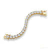 GH/VS Certified 4.99Ct Round Natural Diamond Tennis Bracelet 14k Yellow Gold – white background main image