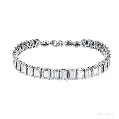 Natural 5.00CT Round Cut Ruby & Diamond Tennis Bracelet 14k Yellow Gold GH/SI