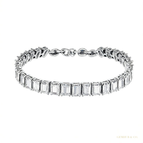 Natural 5.00CT Round Cut Ruby & Diamond Tennis Bracelet 14k Yellow Gold GH/SI – white background main image