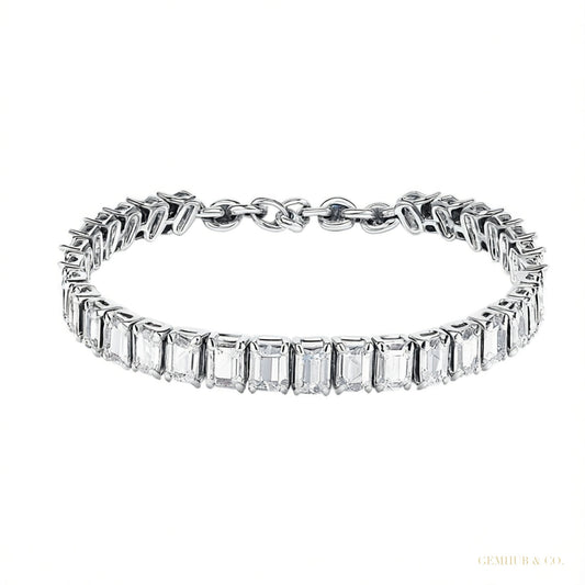 Natural 5.00CT Round Cut Ruby & Diamond Tennis Bracelet 14k Yellow Gold GH/SI – white background main image