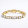 EGL Sparkling 6.00Ct Natural Diamond Tennis Bracelet 14k Yellow Gold GH/VS – white background main image