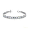 5CT Round Cut Natural Diamond Engagement Gift For Tennis Bracelet 14k White Gold – white background main image