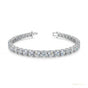 5CT Round Cut Natural Diamond Engagement Gift For Tennis Bracelet 14k White Gold