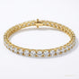 GDGL Certified 7Ct Natural Diamond Women's Tennis Bracelet 14Kt Yellow Gold