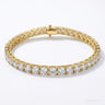 GDGL Certified 7Ct Natural Diamond Women's Tennis Bracelet 14Kt Yellow Gold in 14kt Yellow Gold