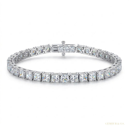 GH/SI 3Ct Round Certified Natural Diamond Women's Gift Tennis Bracelet 14k Gold – white background main image