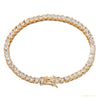 Certified 6.50Ct GH/VS Natural Diamond Tennis Bracelet For Her 14Kt Yellow Gold – white background main image