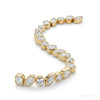 Multi Shapes Lab-Grown/CVD Diamond Bezel Set Tennis Bracelet 14k Yellow Gold – white background main image