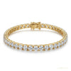Elegant 14K Yellow Gold Natural Diamond Tennis Bracelet IGI Certified Daily Wear – white background main image